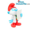 Grote smurf als arts - verzamelfiguurtje op rondje - Sbabam - 7,5cm (Serie 2-Nr.4)
