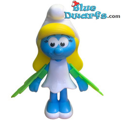 Puffetta con ali di foglia - Figurina Burger King - Puffo di plastica - 15 cm