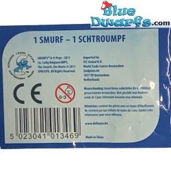 Kapoensmurf  / Ondeugende smurf - Smurf Hangertje - Delhaize Supermarkt - België - 4cm