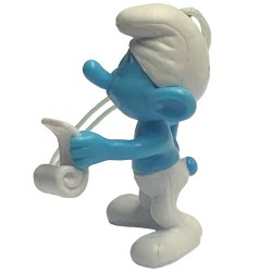 Poet Smurf - Belgian Delhaize Supermarket figurine - Dangler - 4cm