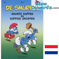Stripboek van de Smurfen - Smurfe Koppen en Koppige Smurfen - Nederlandstalig -  54 pagina's - Nr. 9
