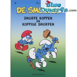 Stripboek van de Smurfen - Smurfe Koppen en Koppige Smurfen - Nederlandstalig -  54 pagina's - Nr. 9