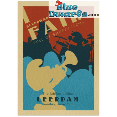 Postcard: Promotion postcard Bluedwarfs.com Smurf fair 2023 (15 x 10,5 cm)