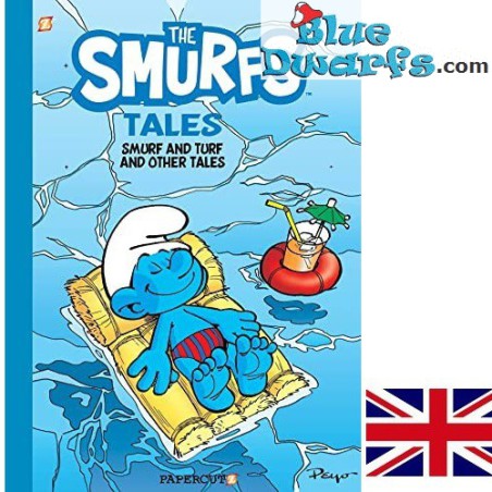Stripboek van de Smurfen - Engelstalig - The Smurfs Tales - Smurf And Turf - Papercutz - Hardcover - Nr. 4