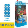 10 x feestzakjes smurfen - met brilsmurf en lolsmurf - 23x10cm - Party Factory