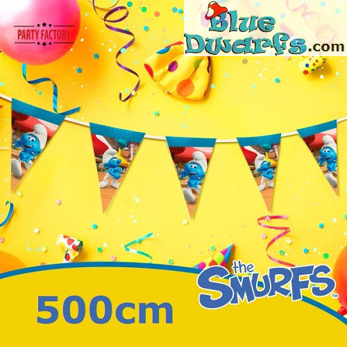 Guirnaldas Cumpleanos - Fiesta - los pitufos - 500 cm - Party Factory