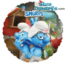 Foil balloon -smurf party balloon - Brainy smurf and jokey smurf - 45cm - Party Factory