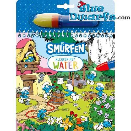 Libro da colorare dei Puffi - Colorare con acqua - Colorare con