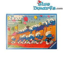 Smurfen puzzel ravensbuger - De olympische spelen - Niet nieuw - 2x 20 stukjes