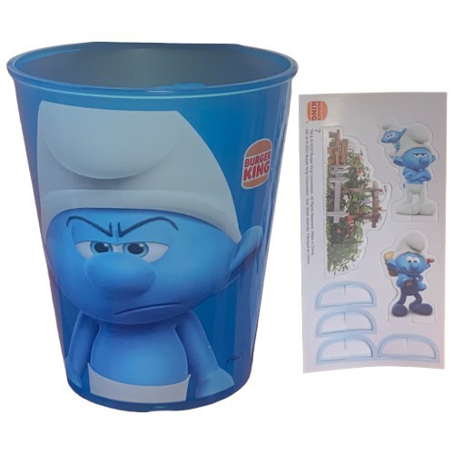 Smurf cup - plastic- Burger King - 2022