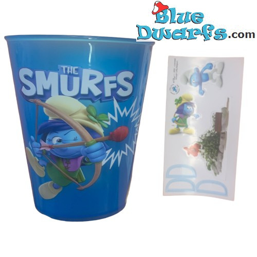 Schtroumpf coupe - Tempête schtroumpfette avec un arc - Tasse en plastique - Nr 2 - Burger King - 2022