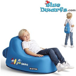 Chaise pour enfants - Les Schtroumpfs - bleu - Softybag - 85x62x50cm