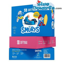 Chair for Kids - The smurfs - Papa smurf and hefty - Blue - Softybag - 85x62x50cm