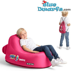 Chaise pour enfants - Schtroumpfettes - rose - Softybag - 85x62x50cm