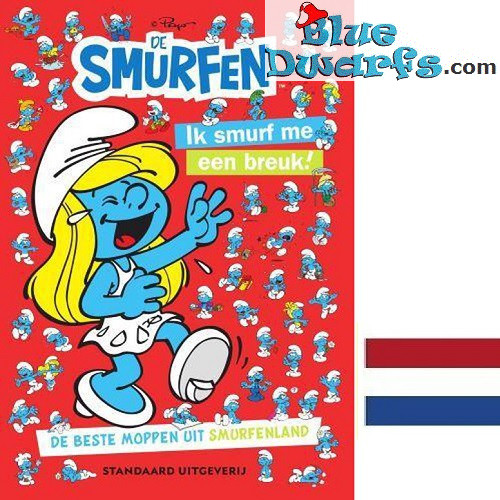 Moppenboekje - Ik smurf me een bruik - Smurfin - Holandes - 15x11cm