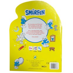 Smurfen kleurboek - Plakken en knippen met de smurfen - Brilsmurf