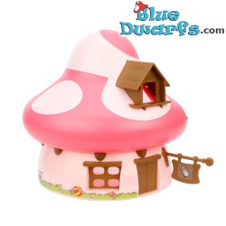 Half Cottage of smurfette - pink - Movable smurf  - figurine - DeAgostini - 15cm