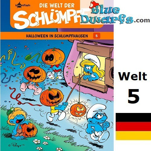 Smurfen stripboek - Die Schlümpfe - Die Welt der Schlümpfe 5 - Halloween in Schlumpfhausen - Hardcover Duits