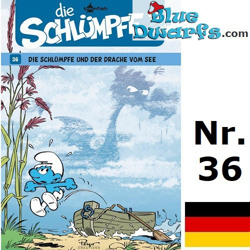 Cómic Los Pitufos - Die Schlümpfe - Die Schlümpfe 36 Die Schlümpfe und der Drache vom See - Hardcover alemán