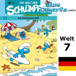 Bande dessinée- Die Schlümpfe - Die Welt der Schlümpfe  7 - Die Ferienschlümpfe - Hardcover Allemand