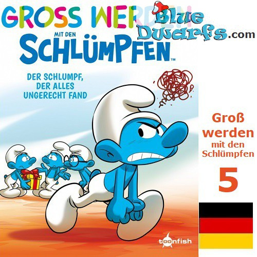 Bande dessinée - Groß werden mit den Schlümpfen 5 - Der Schlumpf, der alles ungerecht fand - Softcover Allemand