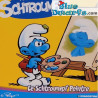 Puffo pittore - Plastica puffo mobile - Figurina - DeAgostini - 7cm