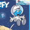 Puffo Astronauta - Plastica puffo mobile - Figurina - DeAgostini - 7cm
