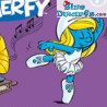 Smurfette with flower - Movable smurf  - figurine - DeAgostini - 7cm