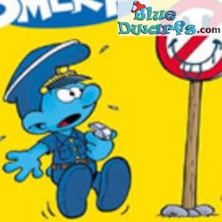 Policeman Smurf with handcuffs- Movable smurf - Figurine - DeAgostini - 7cm