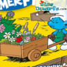 Gardener Smurf with wheelbarrow - Movable smurf  - figurine - DeAgostini - 7cm