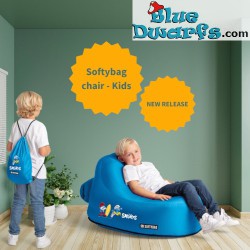 Silla para niños - Los Pitufos - Azul - Softybag - 85x62x50cm