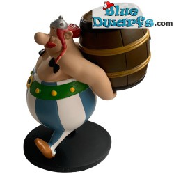 Obelix con Botte in legno - Figurina resina - Plastoy - 19cm