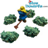 20138: Farmer smurf with rake - yellow hat - Schleich - 5,5cm
