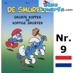 Libro Los Pitufos - Smurfe Koppen en Koppige Smurfen - Holandes - Nr. 9