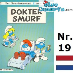 Comic book - Dutch language - De Smurfen - Le Lombard - Doktersmurf - Nr. 19