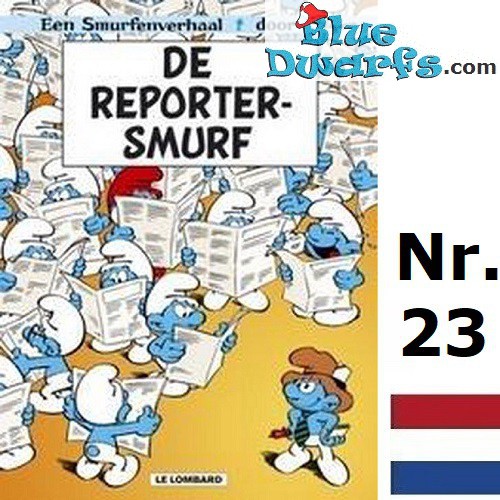 Comic book - Dutch language - De Smurfen - Le Lombard - De Reportersmurf - Nr. 23