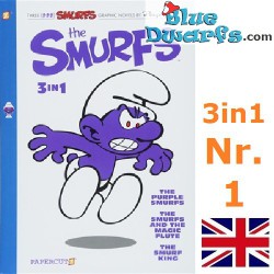Stripboek van de Smurfen - Engelstalig - The Smurfs graphic Novels in 1 By Peyo - 3 in 1 - Softcover - Nr.1