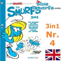 Comic book - English language - The smurfs - The Smurfs graphic Novels in 1 By Peyo - 3 in 1 - Softcover - Nr. 4