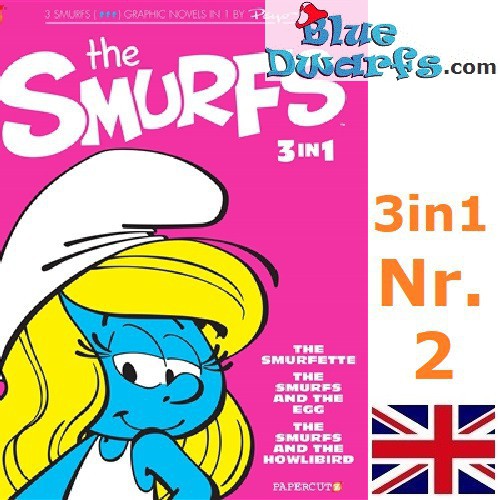 Stripboek van de Smurfen - Engelstalig - The Smurfs graphic Novels in 1 By Peyo - 3 in 1 - Softcover - Nr. 4