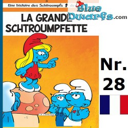 Smurfen stripboek - Les schtroumpfs - La Grande Schtroumpfette - Hardcover franstalig - Nr. 28