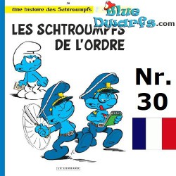 Smurfen stripboek - Les schtroumpfs - Les Schtroumpfs de l'ordre - Hardcover franstalig - Nr. 30
