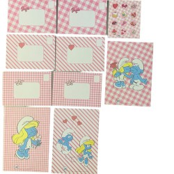 Make your own postcards set  - smurfette - DIY Card gift set