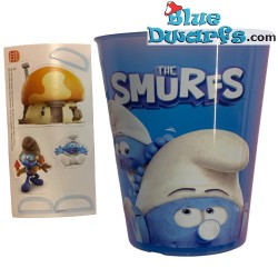 Smurf cup - plastic- Baby smurf and Robot Smurf - Nr 3 - Burger King - 2022