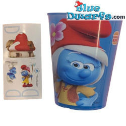 Schtroumpf coupe - Saule schtroumpfette - Tasse en plastique - Nr 26 - Burger King - 2022