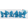 Set of 6 LIGHTBLUE smurfs (20017/20037/20042/20054/20075/20098)
