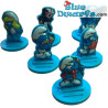 Trompos Los pitufo 6x - 2022 - 4,5cm