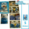 5x5 smurf sticker  - Sammelsticker - Sticker Collection The smurfs 2 - 2013 (+/- 6,5 x 5cm)