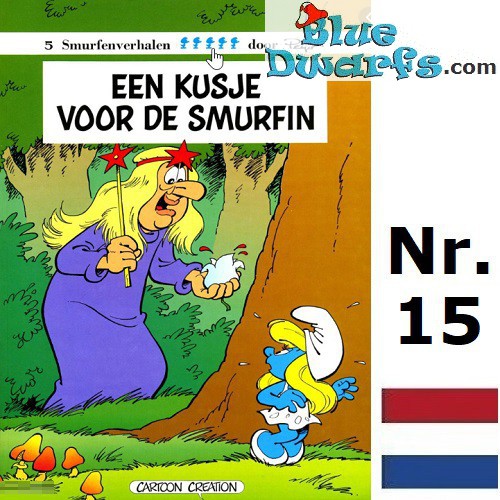 Bande dessinée Néerlandais - les Schtroumpf  - De Smurfen - Le Lombard - Een Kusje voor de smurfin - Nr. 15