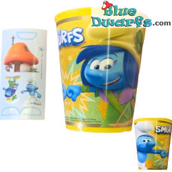 Drinkbeker smurf - Smurfstorm smurfin met Potige Smurf - Nr 14 - Burger King - 2022