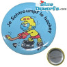 spilla a bottone dei puffi - Je Schtroumpf le Hockey - 5 cm